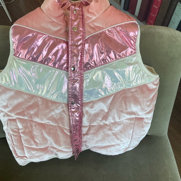 New Egg New York Pink Sherpa Vest